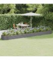 vidaXL Garden Raised Bed Galvanised Steel 544x100x36 cm Grey