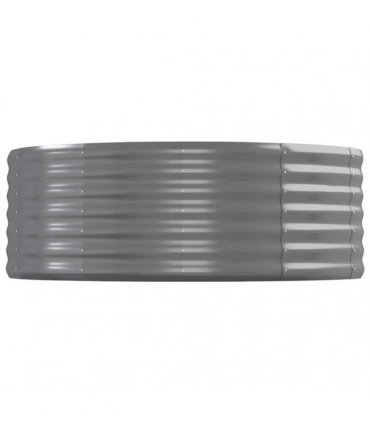 vidaXL Garden Raised Bed Galvanised Steel 544x100x36 cm Grey