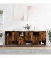 vidaXL Sideboards 3 pcs Smoked Oak Engineered Wood