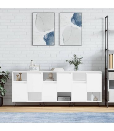 vidaXL Sideboards 3 pcs White Engineered Wood