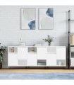 vidaXL Sideboards 3 pcs White Engineered Wood