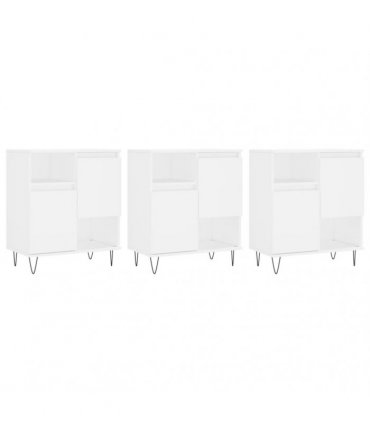 vidaXL Sideboards 3 pcs White Engineered Wood