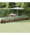 vidaXL Garden Raised Bed Galvanised Steel 544x100x36 cm Brown