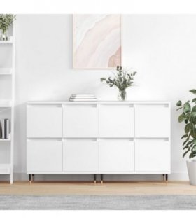 vidaXL Sideboards 2 pcs White Engineered Wood