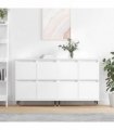 vidaXL Sideboards 2 pcs White Engineered Wood