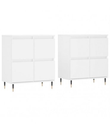 vidaXL Sideboards 2 pcs White Engineered Wood