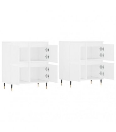vidaXL Sideboards 2 pcs White Engineered Wood