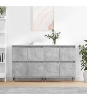 vidaXL Sideboards 2 pcs Concrete Grey Engineered Wood