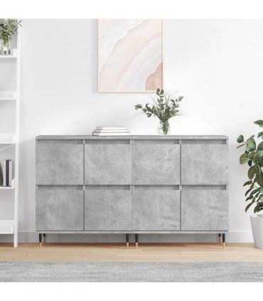 vidaXL Sideboards 2 pcs Concrete Grey Engineered Wood