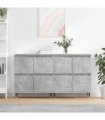 vidaXL Sideboards 2 pcs Concrete Grey Engineered Wood
