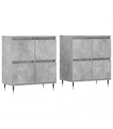 vidaXL Sideboards 2 pcs Concrete Grey Engineered Wood
