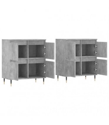vidaXL Sideboards 2 pcs Concrete Grey Engineered Wood