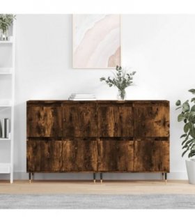 vidaXL Sideboards 2 pcs Smoked Oak Engineered Wood