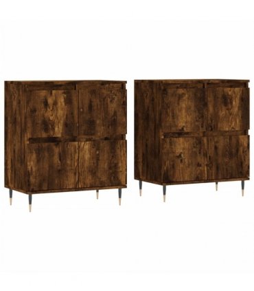 vidaXL Sideboards 2 pcs Smoked Oak Engineered Wood