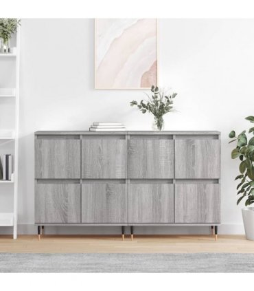 vidaXL Sideboards 2 pcs Grey Sonoma Engineered Wood