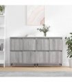vidaXL Sideboards 2 pcs Grey Sonoma Engineered Wood