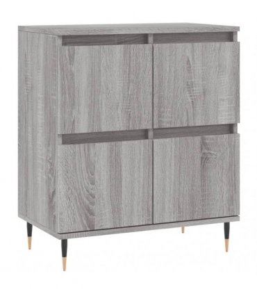 vidaXL Sideboards 2 pcs Grey Sonoma Engineered Wood