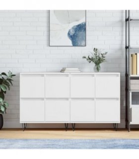 vidaXL Sideboards 2 pcs White Engineered Wood