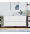vidaXL Sideboards 2 pcs White Engineered Wood