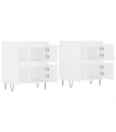 vidaXL Sideboards 2 pcs White Engineered Wood