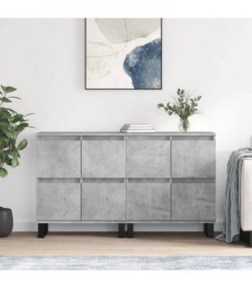 vidaXL Sideboards 2 pcs Concrete Grey Engineered Wood