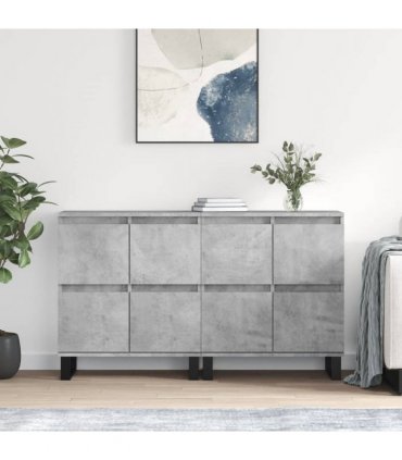 vidaXL Sideboards 2 pcs Concrete Grey Engineered Wood