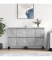 vidaXL Sideboards 2 pcs Concrete Grey Engineered Wood