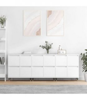 vidaXL Sideboards 3 pcs White Engineered Wood