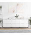 vidaXL Sideboards 3 pcs White Engineered Wood