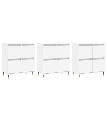vidaXL Sideboards 3 pcs White Engineered Wood