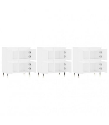 vidaXL Sideboards 3 pcs White Engineered Wood