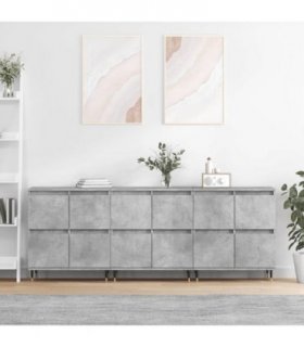vidaXL Sideboards 3 pcs Concrete Grey Engineered Wood