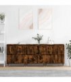 vidaXL Sideboards 3 pcs Smoked Oak Engineered Wood