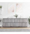 vidaXL Sideboards 3 pcs Grey Sonoma Engineered Wood