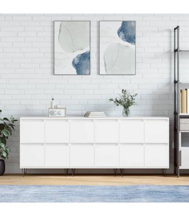 vidaXL Sideboards 3 pcs White Engineered Wood