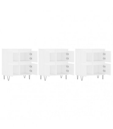 vidaXL Sideboards 3 pcs White Engineered Wood