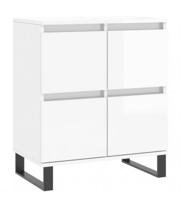vidaXL Sideboards 3 pcs High Gloss White Engineered Wood