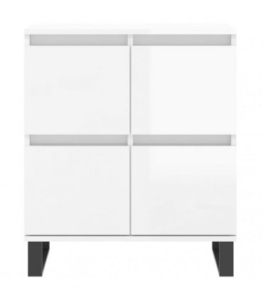 vidaXL Sideboards 3 pcs High Gloss White Engineered Wood