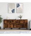 vidaXL Sideboards 3 pcs Smoked Oak Engineered Wood