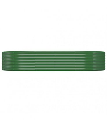 vidaXL Garden Raised Bed Galvanised Steel 214x140x36 cm Green