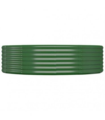 vidaXL Garden Raised Bed Galvanised Steel 214x140x36 cm Green