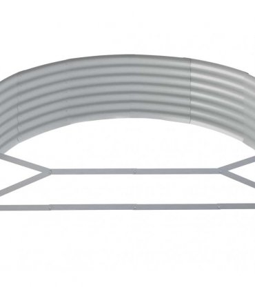 vidaXL Garden Raised Bed Galvanised Steel 214x140x36 cm Grey