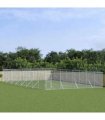 vidaXL Outdoor Dog Kennel Silver 8x16x2 m Galvanised Steel