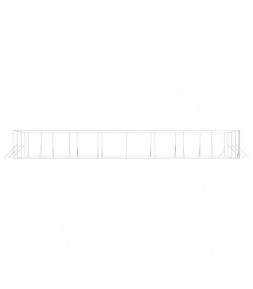 vidaXL Outdoor Dog Kennel Silver 8x16x2 m Galvanised Steel