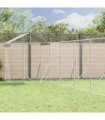 vidaXL Outdoor Dog Kennel with Roof Silver 12x12x2.5m Galvanised Steel