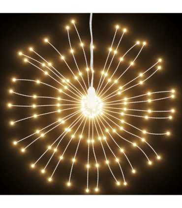 vidaXL Christmas Starburst Lights 140 LEDs 8 pcs Warm White 17 cm
