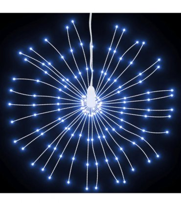 vidaXL Christmas Starburst Lights 140 LEDs 8 pcs Cold White 17 cm