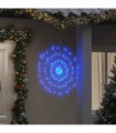 vidaXL Christmas Starburst Lights 140 LEDs 8 pcs Blue 17 cm