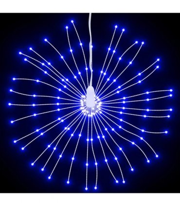 vidaXL Christmas Starburst Lights 140 LEDs 8 pcs Blue 17 cm
