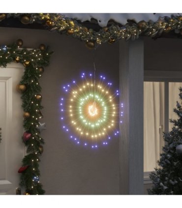 vidaXL Christmas Starburst Lights 140 LEDs 2 pcs Multicolour 17 cm